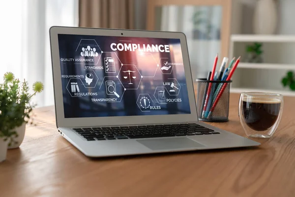 Compliance System Modish Online Corporate Business Meet Quality Standard — Stock Photo, Image