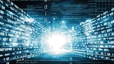 Yazılım geliştirme, uygulama programlama kodu ve gizli bilgisayar kodlaması. Yeni bilgi çağındaki küresel eğilimleri değiştiren akıllı dijital dönüşüm ve teknoloji bozulması kavramı .