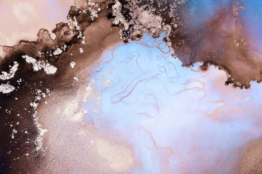 Soyut arkaplan için özgün tablodaki mermer mürekkep soyut sanat. Boyama, ombre alkol mürekkebinin pürüzsüz mermer arkaplan desenini yaratmak için yüksek kaliteli kağıt dokusuna boyanmış. .