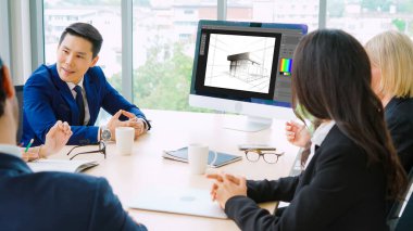 Mimari iş ve profesyonel tasarımcı için mimari tasarım modem yazılım uygulaması