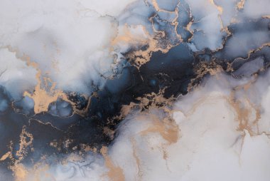 Soyut arkaplan için özgün tablodaki mermer mürekkep soyut sanat. Boyama, ombre alkol mürekkebinin pürüzsüz mermer arkaplan desenini yaratmak için yüksek kaliteli kağıt dokusuna boyanmış. .