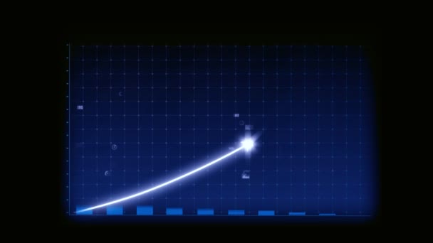 Concepto Crecimiento Del Negocio Gráfico Alusivo Que Muestra Ganancias Ventas — Vídeos de Stock