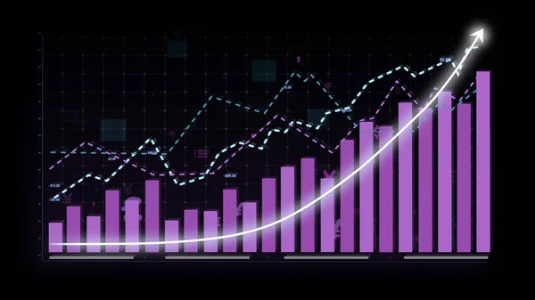 Geschäftswachstumskonzept Einer Anspielungsreichen Grafik Die Zeigt Wie Der Marketingumsatzgewinn Auf — Stockfoto