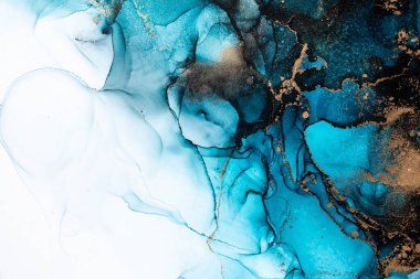 Soyut arkaplan için özgün tablodaki mermer mürekkep soyut sanat. Boyama, ombre alkol mürekkebinin pürüzsüz mermer arkaplan desenini yaratmak için yüksek kaliteli kağıt dokusuna boyanmış. .