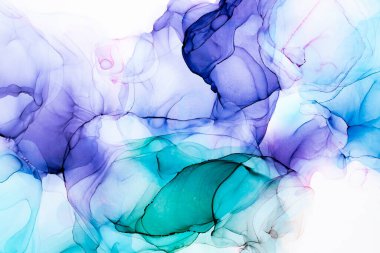 Soyut arkaplan için özgün tablodaki mermer mürekkep soyut sanat. Boyama, ombre alkol mürekkebinin pürüzsüz mermer arkaplan desenini yaratmak için yüksek kaliteli kağıt dokusuna boyanmış. .