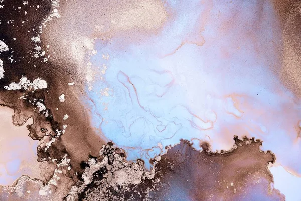 Soyut arkaplan için özgün tablodaki mermer mürekkep soyut sanat. Boyama, ombre alkol mürekkebinin pürüzsüz mermer arkaplan desenini yaratmak için yüksek kaliteli kağıt dokusuna boyanmış. .