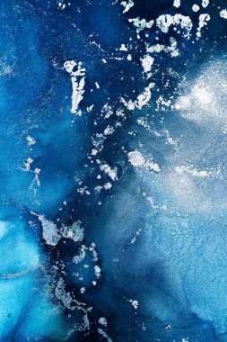 Soyut arkaplan için özgün tablodaki mermer mürekkep soyut sanat. Boyama, ombre alkol mürekkebinin pürüzsüz mermer arkaplan desenini yaratmak için yüksek kaliteli kağıt dokusuna boyanmış. .