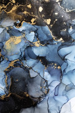 Soyut arkaplan için özgün tablodaki mermer mürekkep soyut sanat. Resim, Kintsuki mürekkep sanatının düz mermer arkaplan desenini yaratmak için yüksek kaliteli kağıt dokusuna boyanmış. .