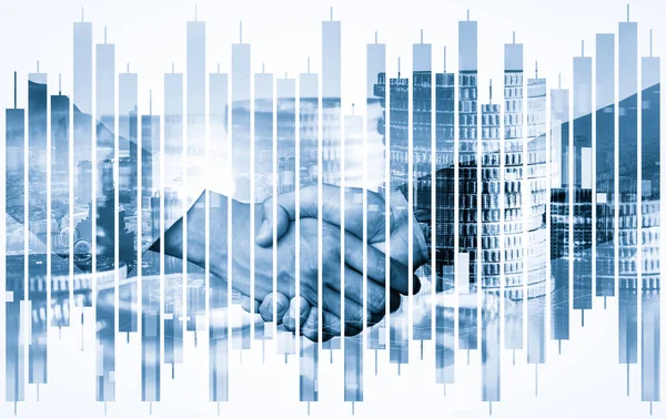 Business Handshake Finance Prosperity Money Technology Asset Background Economy Financial — Stock Photo, Image
