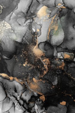 Soyut arkaplan için özgün tablodaki mermer mürekkep soyut sanat. Resim, Kintsuki mürekkep sanatının düz mermer arkaplan desenini yaratmak için yüksek kaliteli kağıt dokusuna boyanmış. .