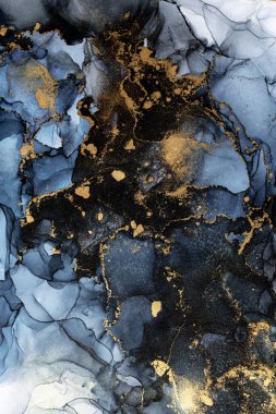 Soyut arkaplan için özgün tablodaki mermer mürekkep soyut sanat. Resim, Kintsuki mürekkep sanatının düz mermer arkaplan desenini yaratmak için yüksek kaliteli kağıt dokusuna boyanmış. .