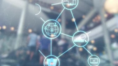 Omni channel technology of online retail business approach. Multichannel marketing on social media network offer service of internet payment channel, online retail shopping and omni digital app