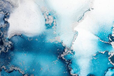 Soyut arkaplan için özgün tablodaki mermer mürekkep soyut sanat. Boyama, ombre alkol mürekkebinin pürüzsüz mermer arkaplan desenini yaratmak için yüksek kaliteli kağıt dokusuna boyanmış. .