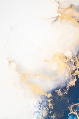 Soyut arkaplan için özgün tablodaki mermer mürekkep soyut sanat. Resim, Kintsuki mürekkep sanatının düz mermer arkaplan desenini yaratmak için yüksek kaliteli kağıt dokusuna boyanmış. .