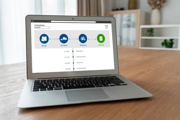 Système Suivi Livraison Pour Commerce Électronique Les Affaires Ligne Modish — Photo
