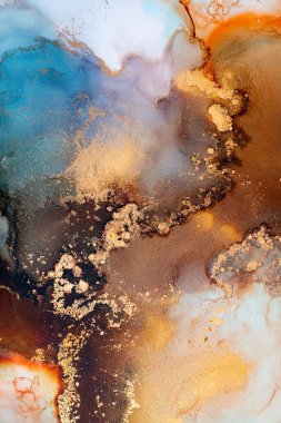 Soyut arkaplan için özgün tablodaki mermer mürekkep soyut sanat. Boyama, ombre alkol mürekkebinin pürüzsüz mermer arkaplan desenini yaratmak için yüksek kaliteli kağıt dokusuna boyanmış. .