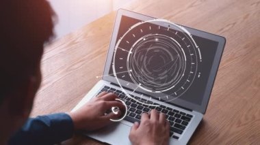 Omni channel technology of online retail business approach. Multichannel marketing on social media network offer service of internet payment channel, online retail shopping and omni digital app