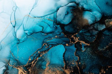 Soyut arkaplan için özgün tablodaki mermer mürekkep soyut sanat. Boyama, ombre alkol mürekkebinin pürüzsüz mermer arkaplan desenini yaratmak için yüksek kaliteli kağıt dokusuna boyanmış. .