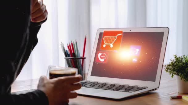 Omni Channel Technology Online Retail Business Approach Multichannel Marketing Social — Vídeo de Stock