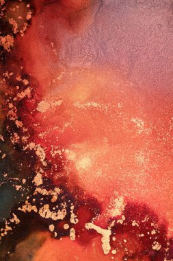 Enfes orjinal resmin mermer mürekkep sanatının soyut arkaplanını yakmak. Boyama, ombre alkol mürekkebinin pürüzsüz mermer arkaplan desenini yaratmak için yüksek kaliteli kağıt dokusuna boyanmış. .