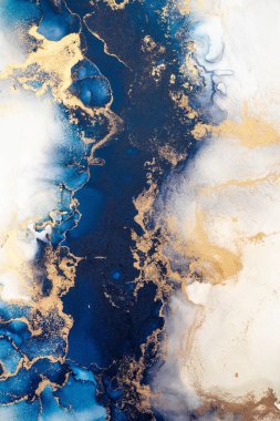 Soyut arkaplan için özgün tablodaki mermer mürekkep soyut sanat. Resim, Kintsuki mürekkep sanatının düz mermer arkaplan desenini yaratmak için yüksek kaliteli kağıt dokusuna boyanmış. .