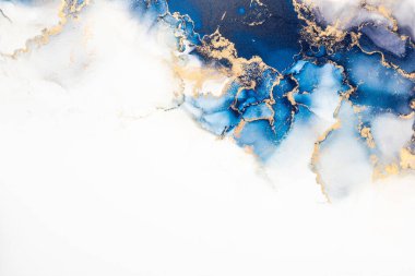 Soyut arkaplan için özgün tablodaki mermer mürekkep soyut sanat. Boyama, ombre alkol mürekkebinin pürüzsüz mermer arkaplan desenini yaratmak için yüksek kaliteli kağıt dokusuna boyanmış. .