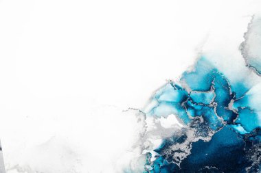 Soyut arkaplan için özgün tablodaki mermer mürekkep soyut sanat. Boyama, ombre alkol mürekkebinin pürüzsüz mermer arkaplan desenini yaratmak için yüksek kaliteli kağıt dokusuna boyanmış. .