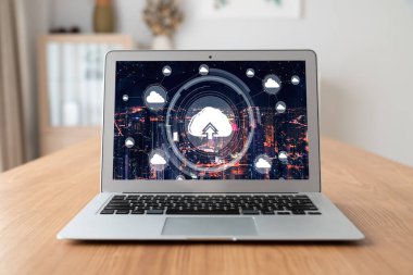 Mod uzak çalışma ve kişisel veri depolama için bulut hesaplama yazılımı