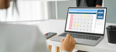 Kişisel düzenleyici ve çevrimiçi iş için mod zamanlama planlaması için bilgisayar yazılım uygulaması takvimiName