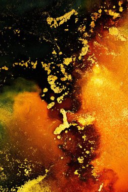 Enfes orjinal resmin mermer mürekkep sanatının soyut arkaplanını yakmak. Boyama, ombre alkol mürekkebinin pürüzsüz mermer arkaplan desenini yaratmak için yüksek kaliteli kağıt dokusuna boyanmış. .