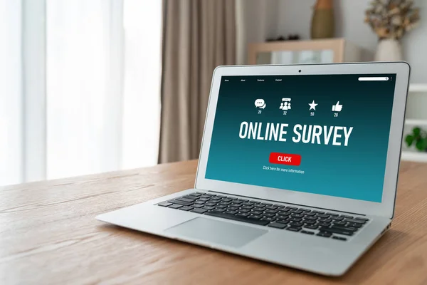 Online Survey Form Modish Digital Information Collection Internet Network — Stock Photo, Image