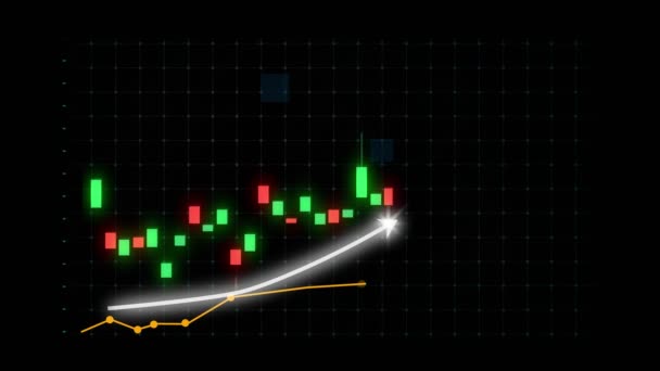 Concetto Crescita Del Business Grafico Allusivo Che Mostra Profitto Delle — Video Stock