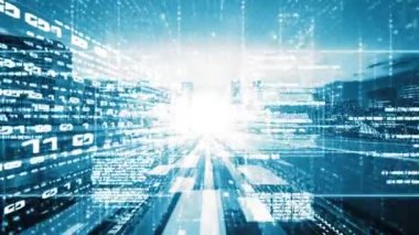 Yazılım geliştirme, uygulama programlama kodu ve gizli bilgisayar kodlaması. Yeni bilgi çağındaki küresel eğilimleri değiştiren akıllı dijital dönüşüm ve teknoloji bozulması kavramı .