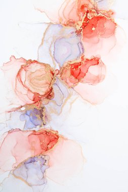 Marble ink abstract art from meticulous original painting abstract background . Painting was painted on high quality paper texture to create smooth marble background pattern of ombre alcohol ink .