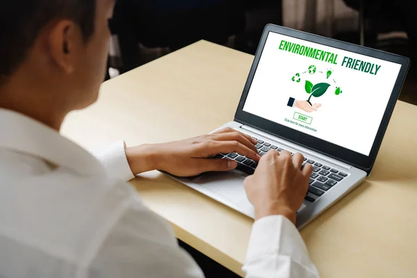 Зеленый Бизнес Трансформация Современного Корпоративного Бизнеса Поблагодарить Зеленую Маркетинговую Стратегию — стоковое фото