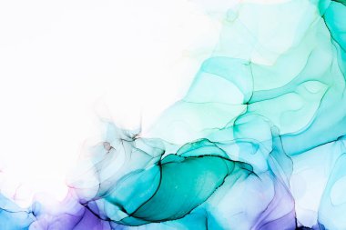 Soyut arkaplan için özgün tablodaki mermer mürekkep soyut sanat. Boyama, ombre alkol mürekkebinin pürüzsüz mermer arkaplan desenini yaratmak için yüksek kaliteli kağıt dokusuna boyanmış. .