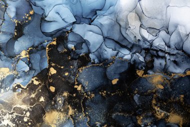 Soyut arkaplan için özgün tablodaki mermer mürekkep soyut sanat. Boyama, ombre alkol mürekkebinin pürüzsüz mermer arkaplan desenini yaratmak için yüksek kaliteli kağıt dokusuna boyanmış. .