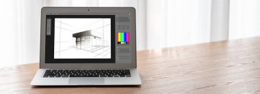 Mimari iş ve profesyonel tasarımcı için mimari tasarım modem yazılım uygulaması