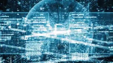 Yazılım geliştirme, uygulama programlama kodu ve gizli bilgisayar kodlaması. Yeni bilgi çağındaki küresel eğilimleri değiştiren akıllı dijital dönüşüm ve teknoloji bozulması kavramı .