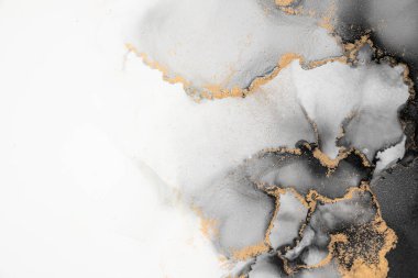 Soyut arkaplan için özgün tablodaki mermer mürekkep soyut sanat. Boyama, ombre alkol mürekkebinin pürüzsüz mermer arkaplan desenini yaratmak için yüksek kaliteli kağıt dokusuna boyanmış. .