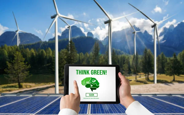Зелена Трансформація Бізнесу Збереження Навколишнього Середовища Концепція Бізнесу Esg Бізнесмен — стокове фото