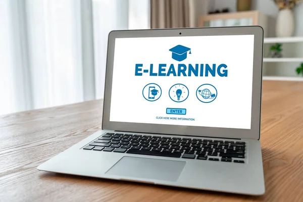 Веб Сайт Електронного Навчання Модифікованим Програмним Забезпеченням Навчання Інтернеті — стокове фото