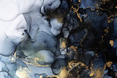 Soyut arkaplan için özgün tablodaki mermer mürekkep soyut sanat. Boyama, ombre alkol mürekkebinin pürüzsüz mermer arkaplan desenini yaratmak için yüksek kaliteli kağıt dokusuna boyanmış. .