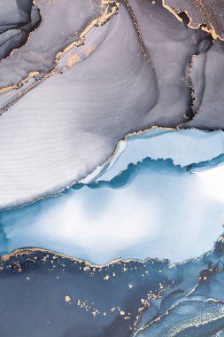 Marble ink abstract art from meticulous original painting abstract background . Painting was painted on high quality paper texture to create smooth marble background pattern of ombre alcohol ink .