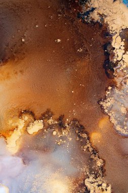 Soyut arkaplan için özgün tablodaki mermer mürekkep soyut sanat. Boyama, ombre alkol mürekkebinin pürüzsüz mermer arkaplan desenini yaratmak için yüksek kaliteli kağıt dokusuna boyanmış. .