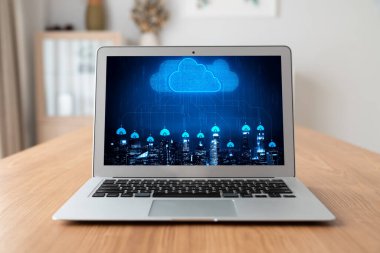 Mod uzak çalışma ve kişisel veri depolama için bulut hesaplama yazılımı