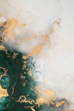 Soyut arkaplan için özgün tablodaki mermer mürekkep soyut sanat. Resim, Kintsuki mürekkep sanatının düz mermer arkaplan desenini yaratmak için yüksek kaliteli kağıt dokusuna boyanmış. .