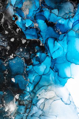 Soyut arkaplan için özgün tablodaki mermer mürekkep soyut sanat. Resim, Kintsuki mürekkep sanatının düz mermer arkaplan desenini yaratmak için yüksek kaliteli kağıt dokusuna boyanmış. .