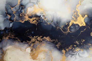 Soyut arkaplan için özgün tablodaki mermer mürekkep soyut sanat. Boyama, ombre alkol mürekkebinin pürüzsüz mermer arkaplan desenini yaratmak için yüksek kaliteli kağıt dokusuna boyanmış. .