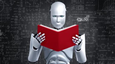 Robot hominoidlerin 3 boyutlu yorumlanması ve matematik veri analizlerinin çözümü gelecekteki matematik yapay zeka, veri madenciliği ve 4. endüstriyel otomasyon devrimi kavramları. .
